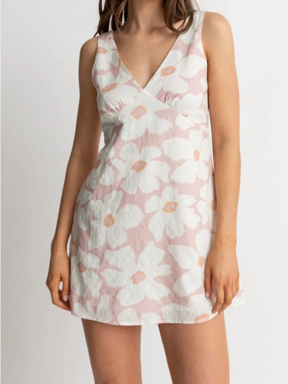 Rhythm pink floral mini sundress